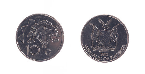 Image showing Old 10 dollarcent coin, Namibian currency