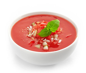 Image showing bowl of gazpacho