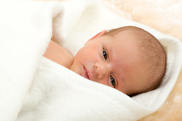 Image showing looking newborn baby