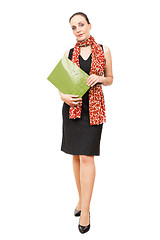 Image showing business woman with a folder