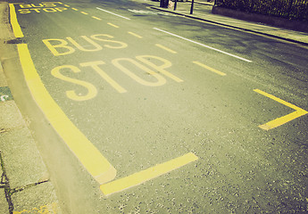 Image showing Retro look Bus stop