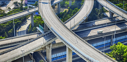 Image showing city overpass in HongKong,Asia China 