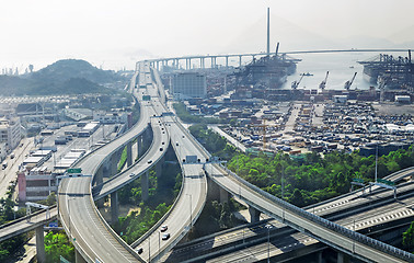 Image showing city overpass in HongKong,Asia China 