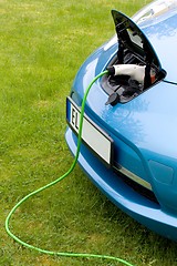 Image showing Charging an electric car