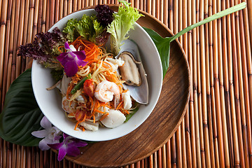 Image showing Thai Seafood Som Tum Salad