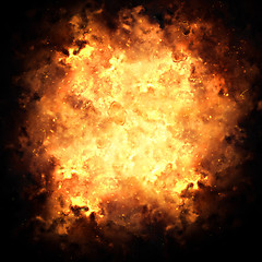 Image showing Fiery Exploding Burst Background