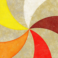 Image showing Grungy Pinwheel Rays