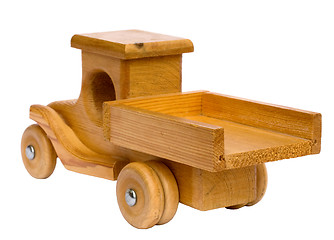 Image showing Wooden truck departing