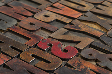 Image showing vintage printing blocks