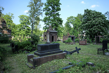 Image showing  cemetery dramatic scenery