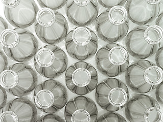 Image showing Set of plastic empty bottles