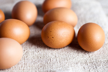 Image showing  fresh brown eggs