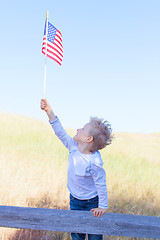 Image showing boy celebrating independence day