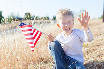 Image showing boy celebrating independence day