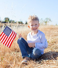 Image showing boy celebrating independence day