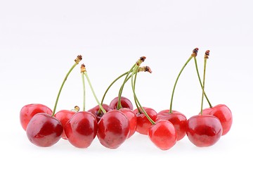 Image showing Sweet cherries isolated on a white background