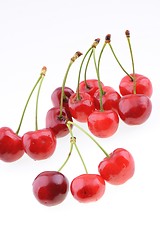 Image showing Sweet cherries isolated on a white background