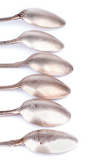 Image showing Old Silver Spoons