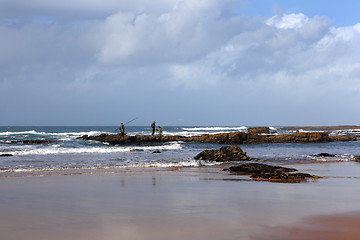 Image showing Moroccan coast in Dar Bouazza