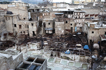 Image showing Dyeing in Fes