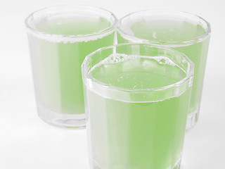 Image showing Green apple juice