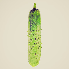 Image showing Retro look Cucumber isolated