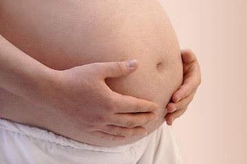 Image showing Portrait of baby bump