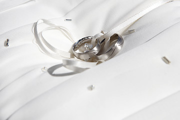 Image showing Close-up of silver wedding rings