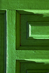 Image showing lanzarote door wood green spain