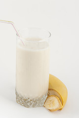 Image showing Banana juice with bananas