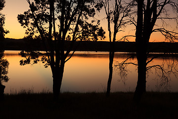 Image showing Sunset Penrith Lakes Australia