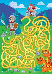 Image showing Maze 1 with knight and dragon theme