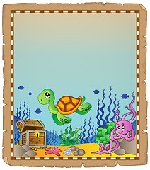 Image showing Parchment with underwater theme 4