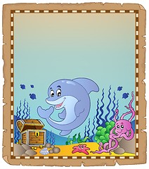 Image showing Parchment with underwater theme 3