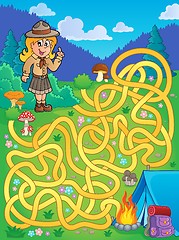 Image showing Maze 1 with scout girl