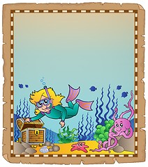 Image showing Parchment with underwater theme 2
