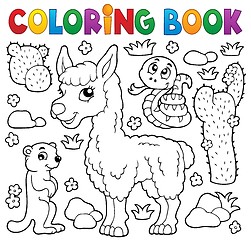 Image showing Coloring book with cute animals 4