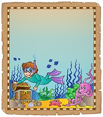 Image showing Parchment with underwater theme 1