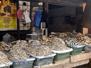 Image showing Dried fish market 