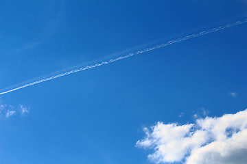 Image showing Blue sky with white clouds