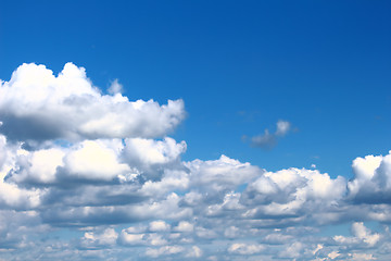 Image showing Blue sky with white clouds