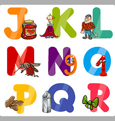 Image showing Education Cartoon Alphabet Letters for Kids