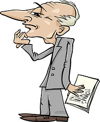 Image showing thinking man cartoon illustration