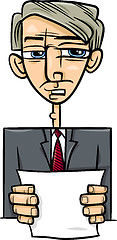 Image showing man giving speech cartoon illustration