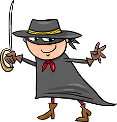 Image showing boy in zorro costume cartoon