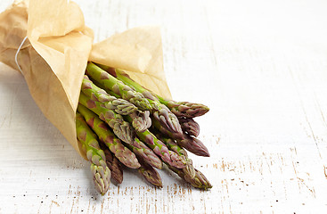 Image showing fresh raw asparagus