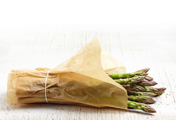 Image showing fresh raw asparagus