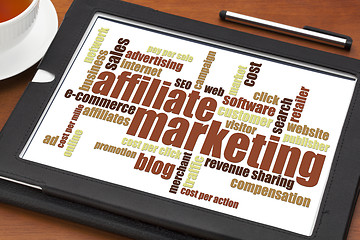 Image showing affiliate marketing word cloud 