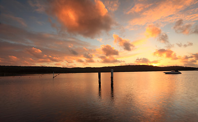 Image showing Sunset over Bensville Central Coast Australia