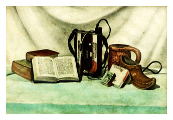 Image showing still life with cigarette without filter